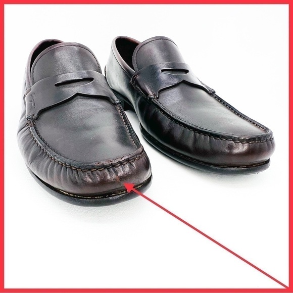 Ferragamo Ayden Penny Loafer Brown Leather Vibram Neolithic Size 7.5 EE **Wide** main image 10
